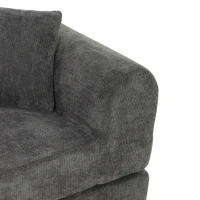 HOMCOM Modulaire hoek-slaapbank, omvormbaar, zacht design zonder harde randen, 76 cm zitdiepte, hoogdicht schuim, donkergrijs(m-11)