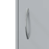 HOMCOM Keukenkast met 5 niveaus, opbergkast met verstelbare planken, voor woonkamer, keuken en voorraadkast, hout, grijs(m-11)