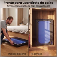HOMCOM Mesa de Ping Pong Dobrável Mesa de Ping Pong Profissional com Rede e Estrutura de Aço para Interior e Exterior 182x91x76 cm Azul(m-7)