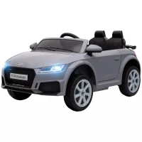 AIYAPLAY 12V Audi TT RS Licensed Electric Car, Electric Ride On Toy with Remote Control, Dual Motors, 4-Wheel Suspension, Grey(m-15)