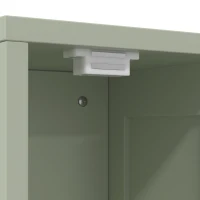 HOMCOM 185 cm Tall Bathroom Cabinet with Arched Doors - Light Green(m-12)