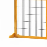 PawHut Hondenhek, Opvouwbaar, 432 x 36 x 70 cm, Dennenhout, Geel(m-11)