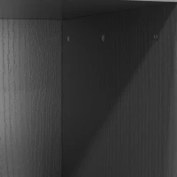 HOMCOM Meuble machine à laver, armoire machine a laver et sèche-linge avec 2 compartiments ouverts, 96 x 60 x 90,5 cm, noir(m-12)