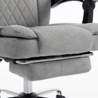 HOMCOM Office Chair with 6-Point Vibration Massage and Heat, Executive Computer Desk Chair with High Back, Reclining, Grey(m-11)