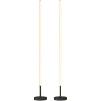 HOMCOM Lot de 2 Lampadaires d'Angle LED 1450lm Lampe d'Angle Dimmable 150cm 3 Niveaux de Luminosité Interrupteur au Pied Noir(m-17)