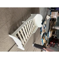 AIYAPLAY Łóżko dziecięce 140 x 70 cm dla malucha z zabezpieczeniem przed wypadnięciem, stelaż, design chmurki 3-8 lat, bez materaca, biały(m-2)
