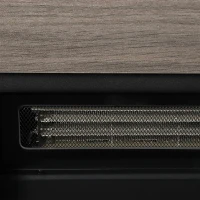 HOMCOM Electric Fireplace Suite, 1800W Electric Fire and Surround with LED Flame, Remote, Thermostat Overheat Protection(m-13)
