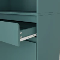 HOMCOM Bookcase with Drawers Adjustable Shelves Book Shelf for Study Living Room Light Green(m-12)