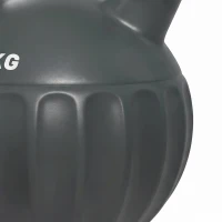 SPORTNOW Kettlebell for Strength Training Kettle Bell with Non-Slip Handle 8 kg Grey(m-13)
