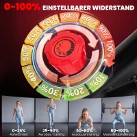 SPORTNOW Heimtrainer Fahrrad Höhenverstellbar Hometrainer mit Magnetwiderstand APP verstellbarem Sitz LCD-Monitor Handyhalter(m-5)
