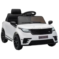 AIYAPLAY Range Rover Velar Licensed 12V Electric Car for Kids with Remote, 4-Wheel Suspension, Slow Start for 2-4 Years, White(m-1)
