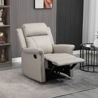 HOMCOM Poltrona Relax Reclinável até 135º com Apoio para os Pés Encosto Alto 78x96x102 cm Cinza(m-9)