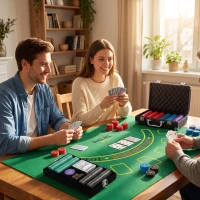 SPORTNOW Mallette de Poker 500 Jetons 5 Valeurs, 2 Jeux de Cartes, Tapis de Jeu, Bouton Dealer, Blind, Alu, 31x17x11,5cm, Noir(m-15)