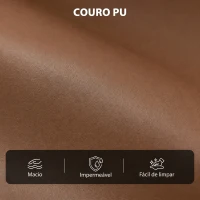 HOMCOM Poltrona Relax Reclinável Manual em Pele Sintética com Apoio para os Pés Castanho Escuro(m-6)