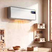 HOMCOM Smart Electric Heater, 2000W Ceramic Wall Space Heater, App Wifi Enabled, Oscillation Fan, Adjustable Thermostat, White(m-9)