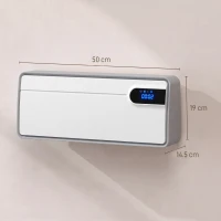 HOMCOM Aerotermă de perete ceramică 2000W cu telecomandă și WiFi, alb(m-3)