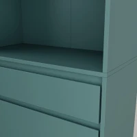 HOMCOM Bookcase with Drawers Adjustable Shelves Book Shelf for Study Living Room Light Green(m-11)