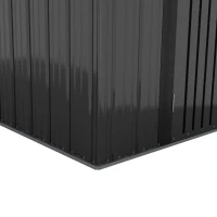 Outsunny Abri de Jardin en Métal 8,1m² Toit Pointu, Portes Verrouillables, 4 Aérations, 364x238x194cm, Gris Foncé(m-12)