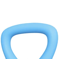 SPORTNOW 8KG Soft Kettlebell, Kettlebell with Non-Slip Handle for Home Gym, Weight Lifting, Strength Training, Light Blue/Grey(m-13)