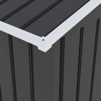 Outsunny 8 x 6ft Galvanised Steel Shed, with Double Door - Dark Grey(m-10)