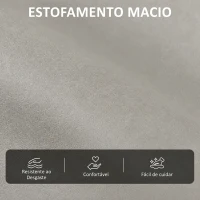 HOMCOM Poltrona Relax Reclinável até 135º com Apoio para os Pés Encosto Alto 78x96x102 cm Cinza(m-7)