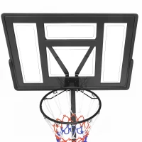 SPORTNOW Panier de Basket Extérieur Portable, Hauteur Réglable 1,35-3,05 m avec Manivelle, Base Stable, Panneau Incassable, Noir(m-11)