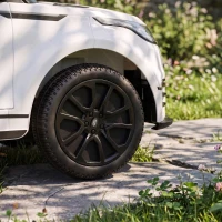 AIYAPLAY Range Rover Velar Licensed 12V Electric Car for Kids with Remote, 4-Wheel Suspension, Slow Start for 2-4 Years, White(m-9)
