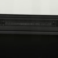 HOMCOM Elektrische haard met verwarming, 3-zijdig panoramavenster, 1800 W, tv-meubel voor 55 inch, wit(m-11)