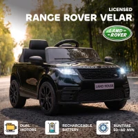 AIYAPLAY Range Rover Velar Licensed 12V Electric Car for Kids with Remote, 4-Wheel Suspension, Slow Start for 2-4 Years, Black(m-4)