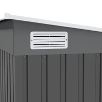 Outsunny 7 x 5ft Galvanised Metal Shed, with Sliding Door - Dark Grey(m-13)