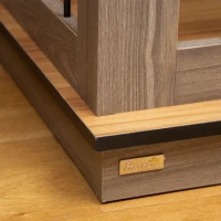 PawHut Dog Crate Furniture for Large Dogs, Double Dog Cage for Small Dogs, with Sliding Doors - Oak Tone(m-13)