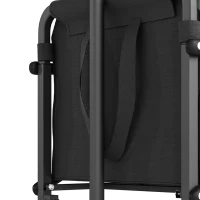 Outsunny Bolderkar Opvouwbaar Handkar 360° Tuinwagen met Verstelbare Handgreep Strandkar tot 60 kg voor Sport Winkelen Zwart(m-13)
