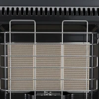Outsunny Gasheater voor buiten 1,5-4,2 kW met wielen, 3 warmtestanden, 50 cm slang en drukregelaar(m-12)