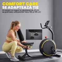SPORTNOW Bicicletă Fitness Orizontală Magnetică cu Spătar și Monitor LCD(m-7)