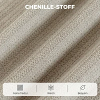 HOMCOM Relaxstoel met elektrische opstahulp, massage en warmte, chenille fauteuil met pocketvering, greige(m-7)