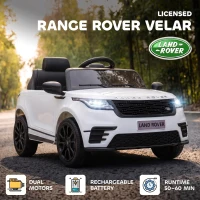 AIYAPLAY Range Rover Velar Licensed 12V Electric Car for Kids with Remote, 4-Wheel Suspension, Slow Start for 2-4 Years, White(m-4)