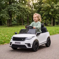AIYAPLAY Range Rover Velar Licensed 12V Electric Car for Kids with Remote, 4-Wheel Suspension, Slow Start for 2-4 Years, White(m-14)