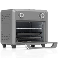 HOMCOM 10L Air Fryer Oven, Mini Oven, Grill, Roast, Bake, with Adjustable Temperature, Timer, 1000W, Grey(m-1)