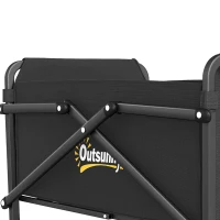 Outsunny Bolderkar Opvouwbaar Handkar 360° Tuinwagen met Verstelbare Handgreep Strandkar tot 60 kg voor Sport Winkelen Zwart(m-11)