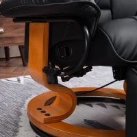 HOMCOM Faux Leather Recliner Chair - Black(m-11)