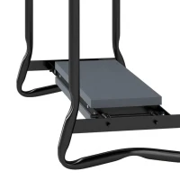 Outsunny 2 In 1 Garden Kneeler Seat Kneeling Pad Support Bench Foldable Knee Protector, Grey(m-11)