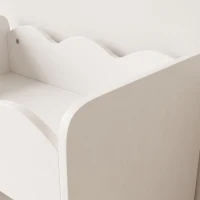 AIYAPLAY Organizador Infantil com Estante para Livros 8 Caixas de Tecido Gaveta com Rodas e Prateleira Branco(m-9)