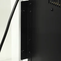 HOMCOM Elektrische haard met verwarming, 3-zijdig panoramavenster, 1800 W, tv-meubel voor 55 inch, wit(m-12)
