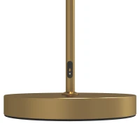 HOMCOM 350° verstelbare vloerlamp voor woonkamer en kantoor, staande lamp met 3 stalen kappen, goudkleurig(m-13)