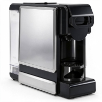 HOMCOM Cafetera Espresso 19 Bares Cafetera Semiautomática Depósito Agua Extraíble de 1 L para Cápsulas y Café Molido Negro