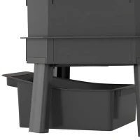 Outsunny 4-Tray Worm Composter Bin, 28L Worm Composter for Outdoor & Indoor Recycling Food Waste, Dark Green(m-12)