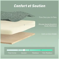 HOMCOM Canapé Convertible 2 Places 3 en 1, Canapé-Lit Clic Clac 160 cm, Dossier Réglable, Assise Large, 2 Oreillers, Vert(m-6)