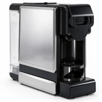 HOMCOM Máquina de Café Expresso 19 Bar Semiautomática com Depósito de Água Amovível 1 L para Cápsulas e Café Moído Preta(m-1)