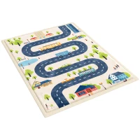AIYAPLAY Tapis de Jeu pour Enfants Tapis de Chambre d'Enfant en Mousse Épaisseur 3 cm Motif Route Base Antidérapante 150x200cm(m-1)