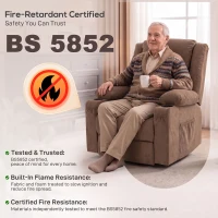 HOMCOM Dual Motor Recliner Chair, 55° Electric Lift Chair for Elderly, Recliner Armchair with Massage and Heat, Brown(m-18)
